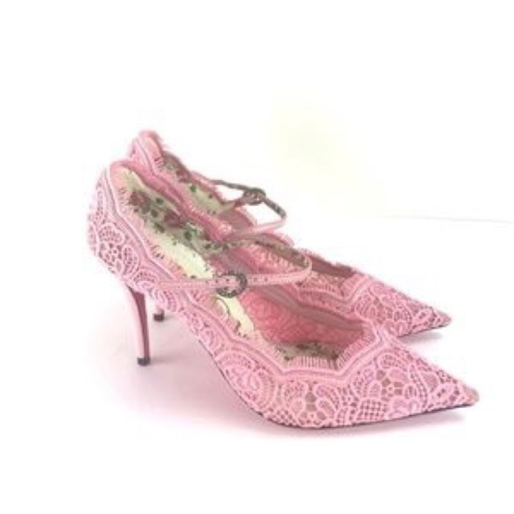 🐰Gucci lace pink pumps - Picture 3 of 7